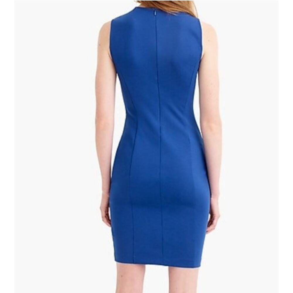 J. Crew 365 Ruched Ponte Sheath Dress Blue K2197 Size 2 - Picture 6 of 13